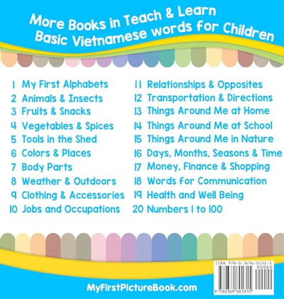 My First Vietnamese Alphabets Picture Book with English Translations: Bilingual Early Learning & Easy Teaching Vietnamese Books for Kids (Teach & Learn Basic Vietnamese Words for Children)