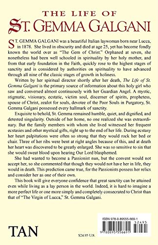 The Life of St. Gemma Galgani — back cover