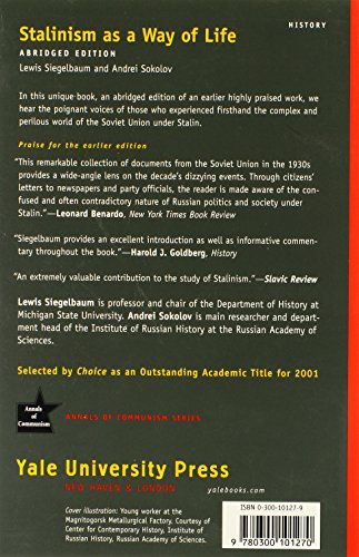 Stalinism as a Way of Life by Siegelbaum, Lewis