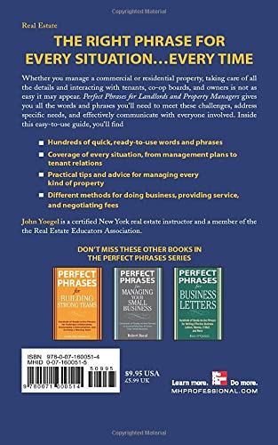 Perfect Phrases for Landlords and Property Managers (Perfect Phrases Series)