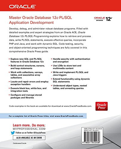 Oracle Database 12c PL/SQL Programming