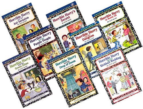 Horrible Harry 8 Book Set Horrible Harry in Room 2b, HH and the Dungeon, Hh and the Drop of Doom, HH and the Ant Invasion, HH and the Kickball Wedding, HH and the Green Slime, HH Secret, HH and the Purple People