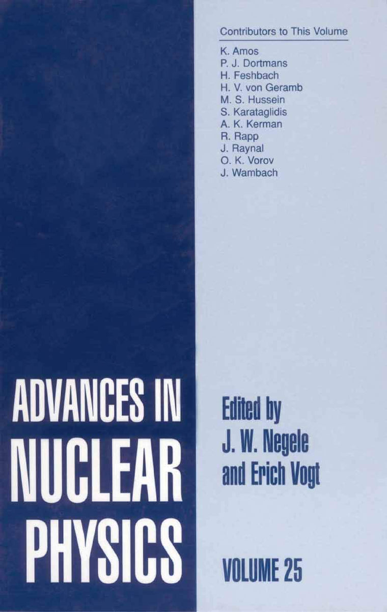 Advances in Nuclear Physics: Volume 25 (Advances in Nuclear Physics, 25)