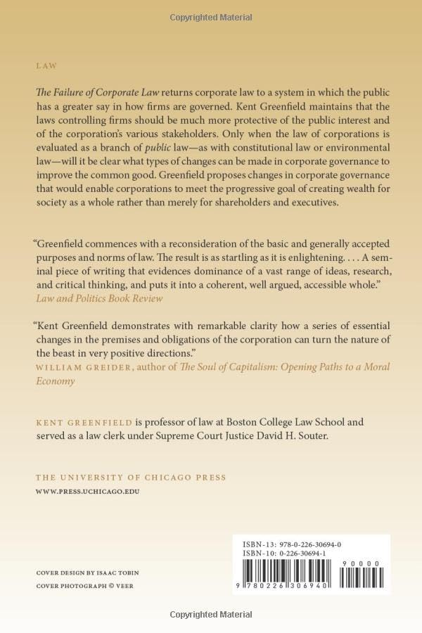 The Failure of Corporate Law: Fundamental Flaws and Progressive Possibilities