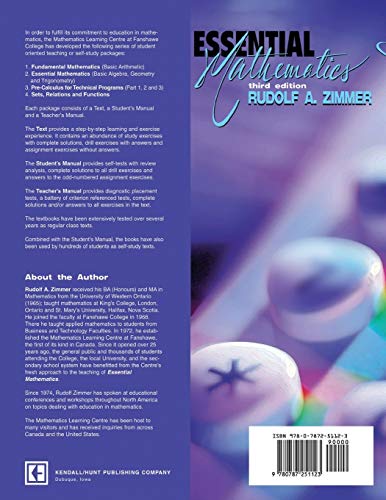 Essential Mathematics: Student Oriented Teaching or Self-Study Text