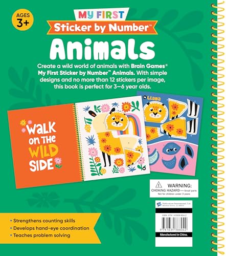 Brain Games - My First Sticker by Number: Animals