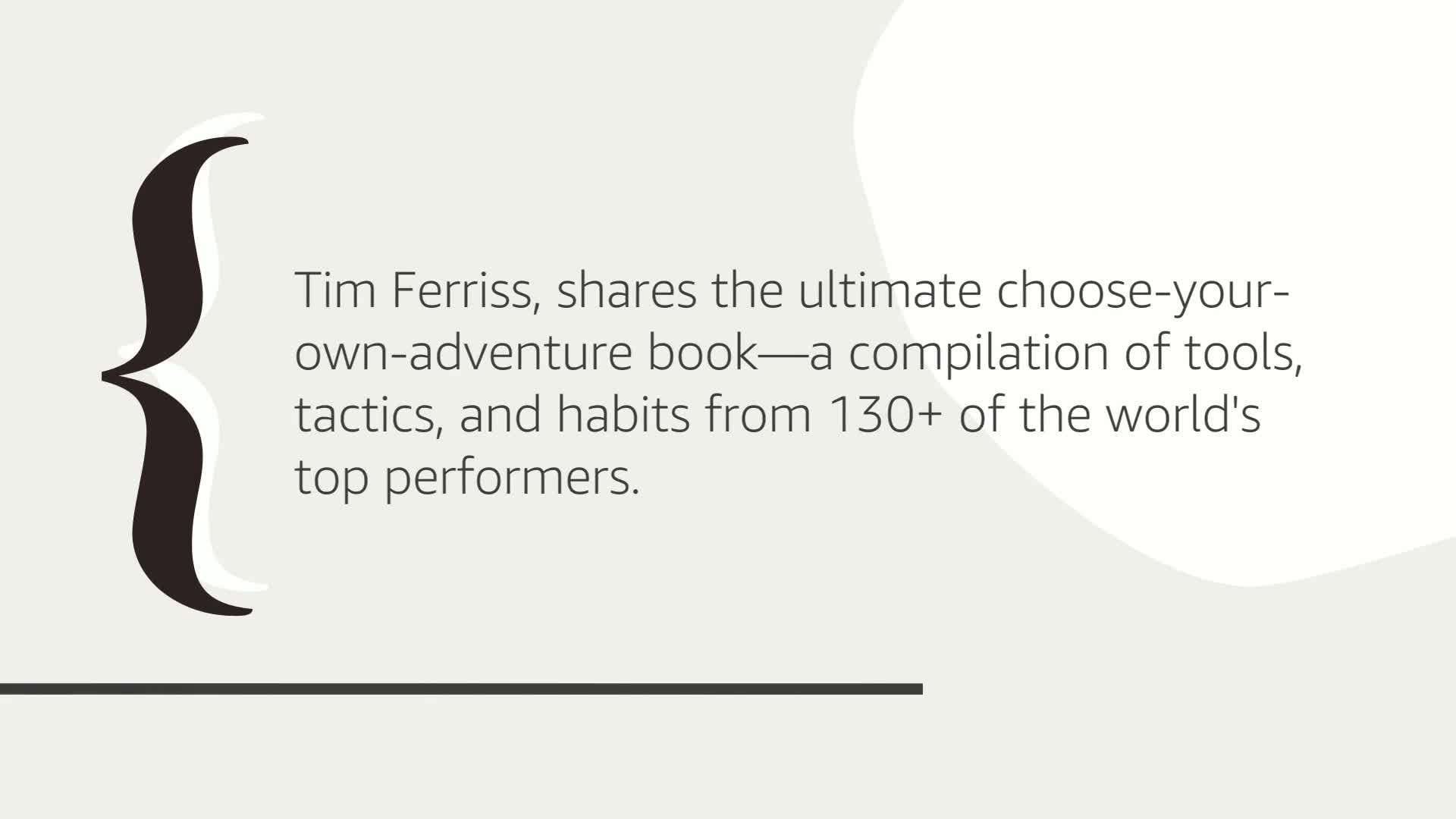 Tribe Of Mentors: Short Life Advice from the Best in the World