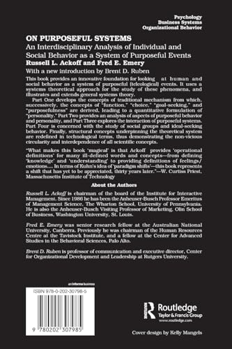 On Purposeful Systems: An Interdisciplinary Analysis of Individual and Social Behavior as a System of Purposeful Events