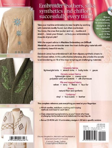 Machine Embroidery On Difficult Materials