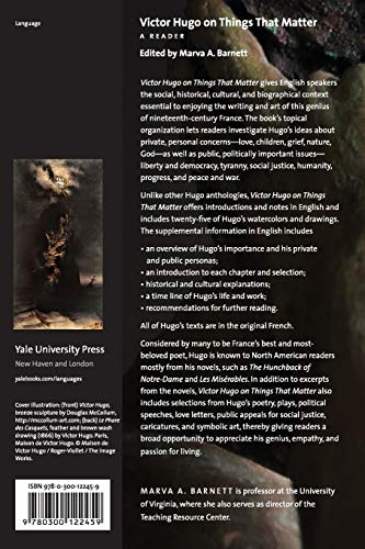 Victor Hugo on Things That Matter: A Reader (English and French Edition) — back cover