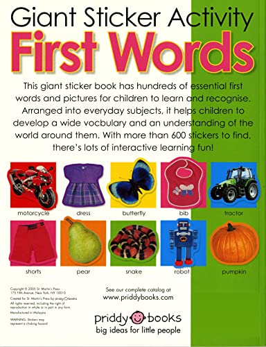 Giant Sticker Activity First Words