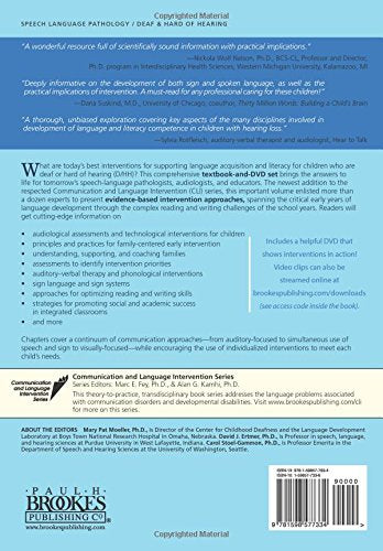 Promoting Speech, Language, and Literacy in Children Who Are Deaf or Hard of Hearing (Volume 20) (CLI)