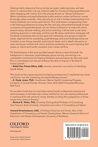Values Clarification in Counseling and Psychotherapy: Practical Strategies for Individual and Group Settings