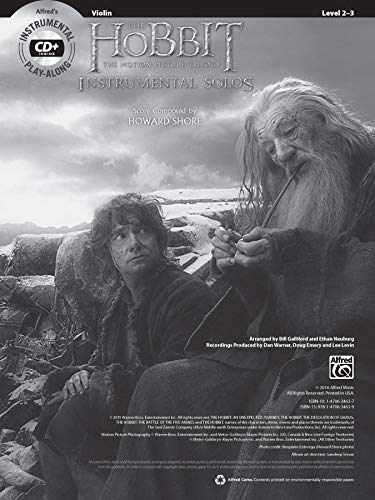 The Hobbit -- The Motion Picture Trilogy Instrumental Solos for Strings: Violin, Book & Online Audio/Software/PDF (Pop Instrumental Solo Series)