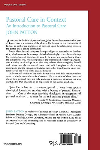 Pastoral Care in Context: An Introduction to Pastoral Care