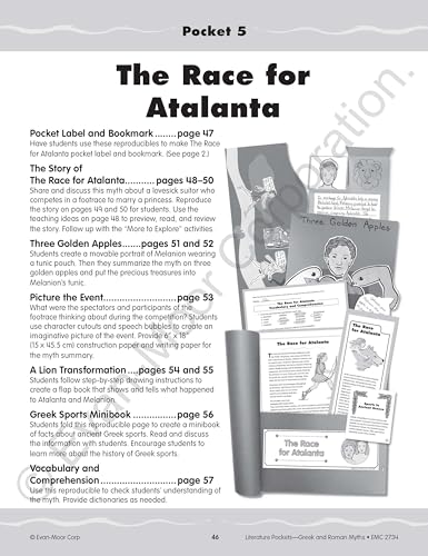 Literature Pockets, Greek & Roman Myths, Grades 4-6