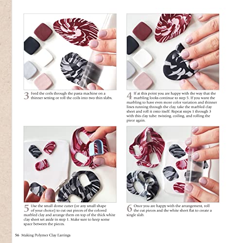 Making Polymer Clay Earrings: Essential Techniques and 20 Step-by-Step Beginner Jewelry Projects (Fox Chapel Publishing) Complete Jewelry-Making Guide - Marbling, Texturing, Stamping, Foiling and More