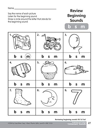 Basic Phonics Skills, Kindergarten - Grade 1 (Level B) Teacher Resource