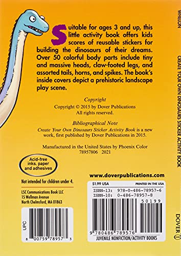 Create Your Own Dinosaurs Sticker Activity Book (Dover Little Activity Books: Dinosaurs)