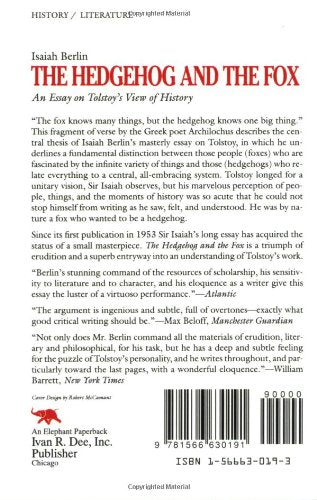 The Hedgehog and the Fox: An Essay on Tolstoy's View of History