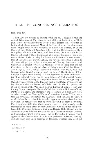 A Letter Concerning Toleration (Hackett Classics)