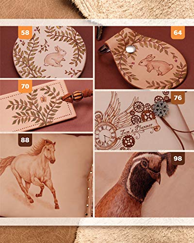 Leather Pyrography: A Beginner's Guide to Burning Decorative Designs on Leather (Fox Chapel Publishing) 6 Projects, Step-by-Step Instructions, & Essential Information for Using Pens on Leather vs Wood