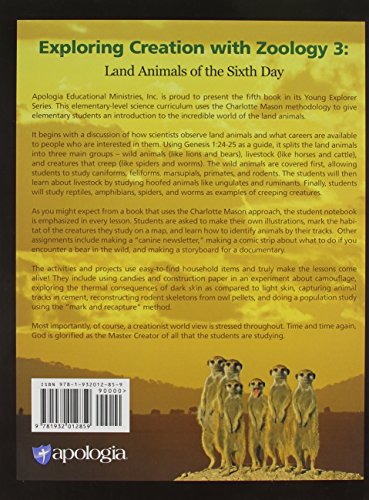 Exploring Creation with Zoology 3: Land Animals of the Sixth