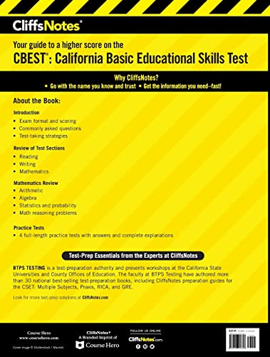 CliffsNotes CBEST, 8th Edition (Cliffsnotes Test Prep)