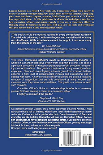 Correction Officers Guide to Understanding Inmates: The 44 Keys to Power, Control, and Respect
