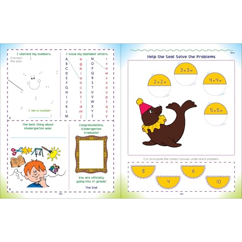 Carson Dellosa Mastering Basic Skills Kindergarten Workbook, Phonics, Sight Words, Reading, and Math for Kids Ages 5-6, Classroom or Homeschool Curriculum