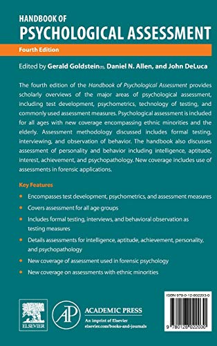 Handbook of Psychological Assessment