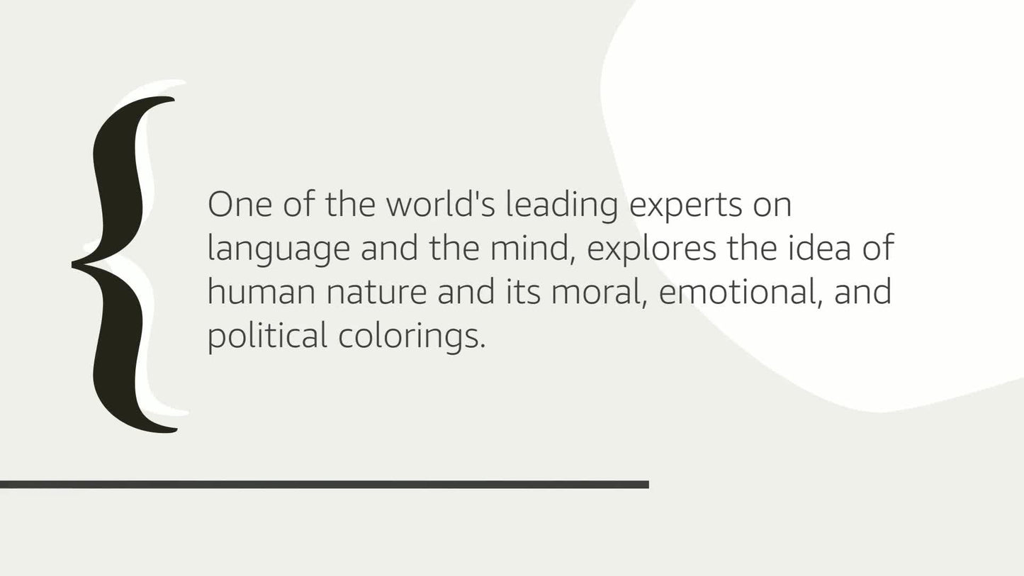 The Blank Slate: The Modern Denial of Human Nature