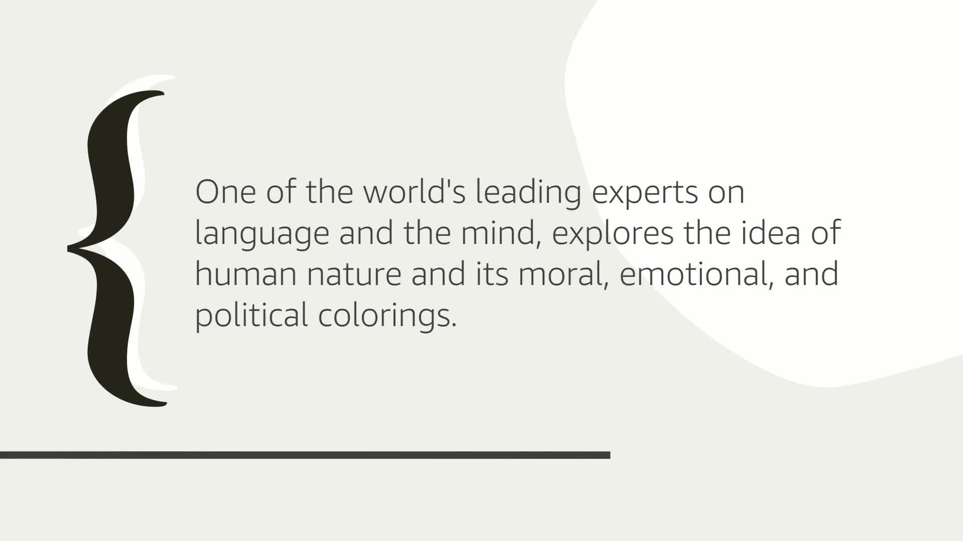 The Blank Slate: The Modern Denial of Human Nature