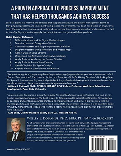 Unlocking Lean Six Sigma: A Competency-Based Approach to Applying Continuous Process Improvement Principles and Best Practices (Competency Based Books for Structured Learning)