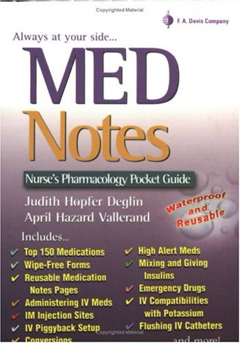 MedNotes: Nurse's Pharmacology Pocket Guide