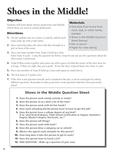 What Shoes Will You Wear? Activity and Idea Book: Activities to Help Kids Find the Career the Fits Them
