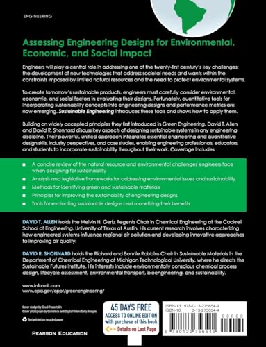 Sustainable Engineering: Concepts, Design and Case Studies