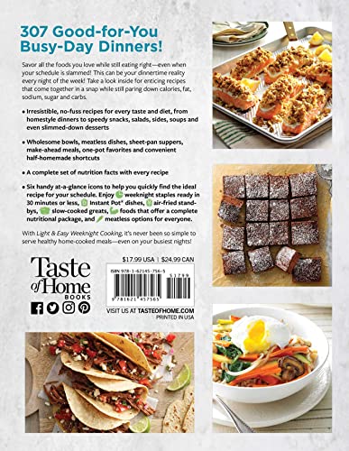 Taste of Home Light & Easy Weeknight Cooking: 307 Healthy Recipes for Quick & Delicious Meals (Taste of Home Heathy Cooking)