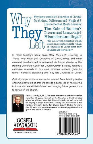 Why They Left: Listening to Those Who Have Left Churches of Christ