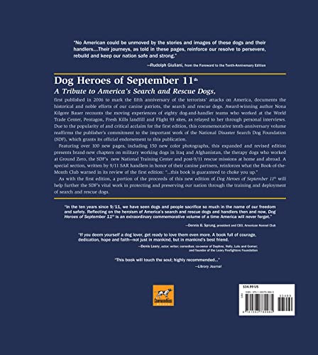 Dog Heroes of September 11th: A Tribute to America's Search and Rescue Dogs, Tenth-Anniversary Edition, Revised & Expanded (CompanionHouse Books) Ground Zero, the Pentagon, Flight 93, IEDs, and More
