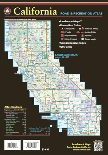 California Road & Recreation Atlas - 12th Edition, 2024 (Benchmark)