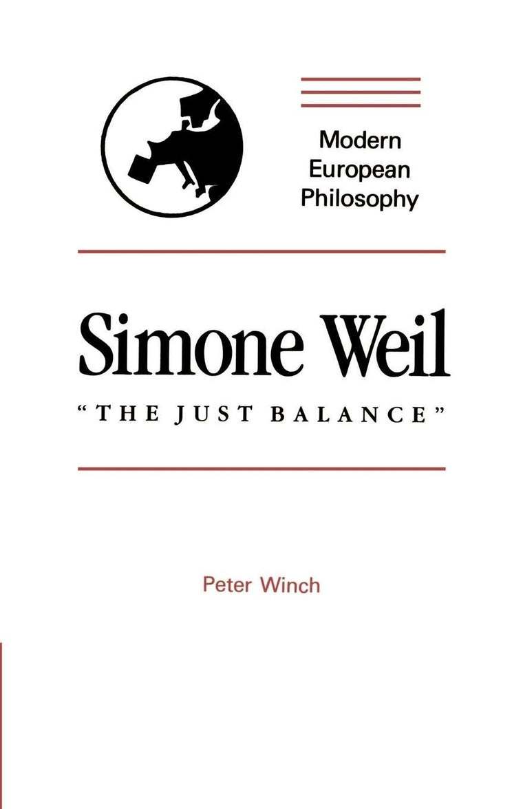 Simone Weil: "The Just Balance" (Modern European Philosophy)