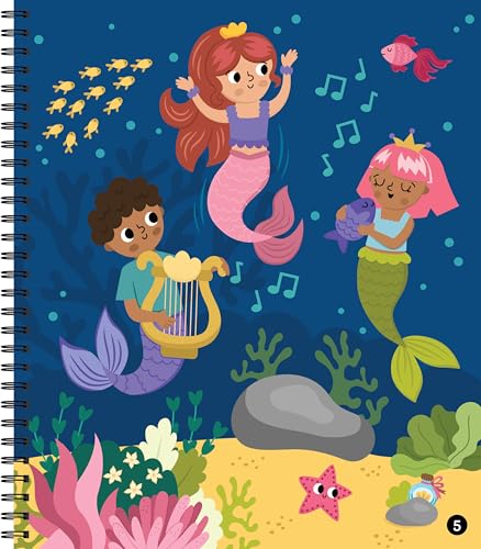 Brain Games - Sticker by Letter: Glitter Mermaids: Includes 1 Glitter Sticker Sheet to Complete Each Image!
