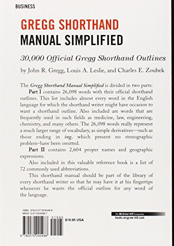 The GREGG Shorthand Manual Simplified