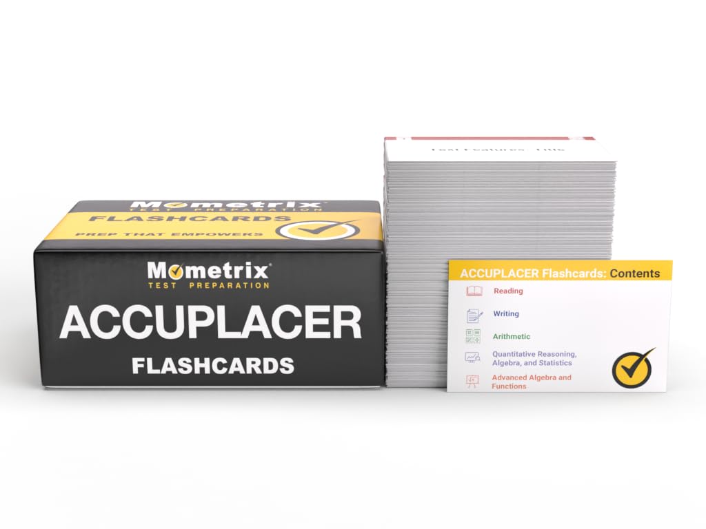 ACCUPLACER Study Cards 2025-2026: ACCUPLACER Test Prep with Practice Test Questions [Full Color Cards]