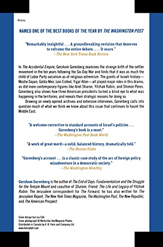 The Accidental Empire: Israel and the Birth of the Settlements, 1967-1977