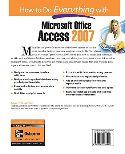 How to Do Everything with Microsoft Office Access 2007