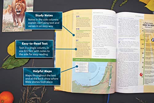 NIV, Kids' Visual Study Bible, Leathersoft, Teal, Full Color