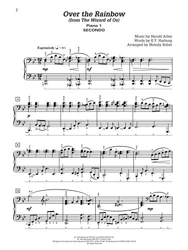 Over the Rainbow: For 2 pianos, 8 hands, Sheet