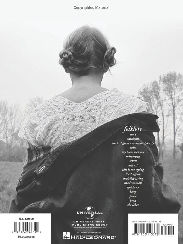 Taylor Swift - Folklore: Easy Piano Songbook with Lyrics  Beginner and Intermediate Sheet Music for Piano Players and Fans  Simplified Arrangements for Piano Students and Music Fans